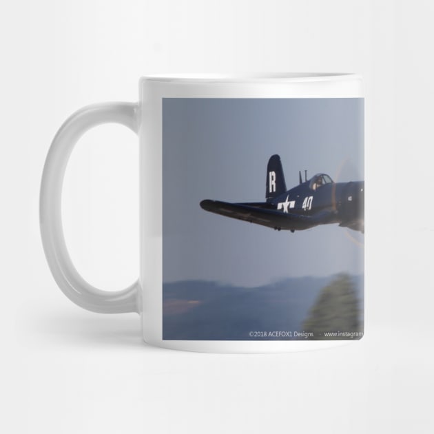 F4U-7 Corsair Flyby by acefox1